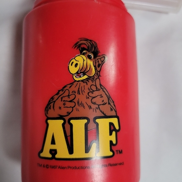 VTG 1987 ALF Red Plastic Lunchbox w/Thermos - Picture 10 of 15